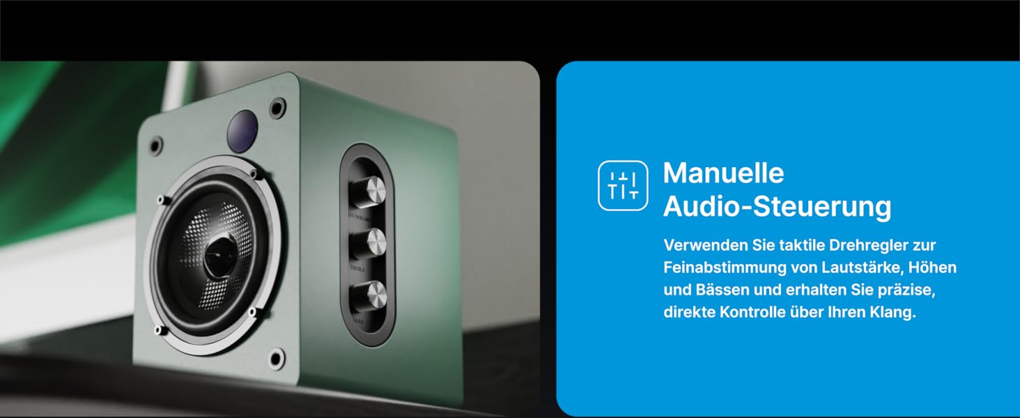 Активні Hi-Fi колонки Majority D50X 60W 2.0 для ПК та ТВ, Bluetooth 5.3, HDMI ARC, AUX, вуглецевий диффузор, білі