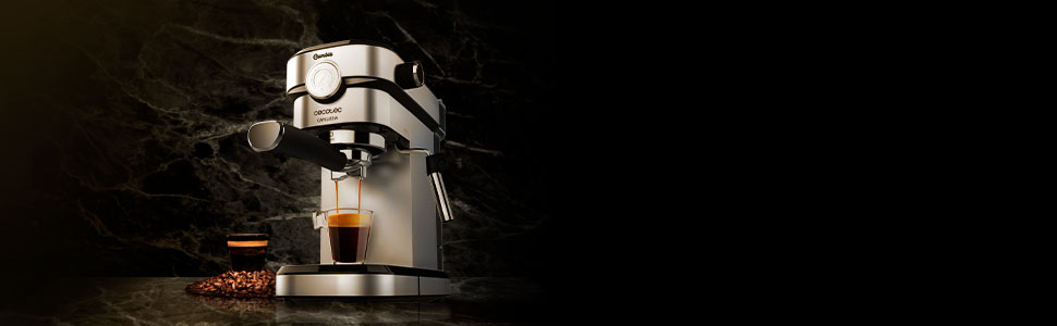 Кавомашина Cecotec Cafelizzia 790 Steel Pro: Еспресо та Капучино, 1350W, 20 Бар, Нержавіюча сталь