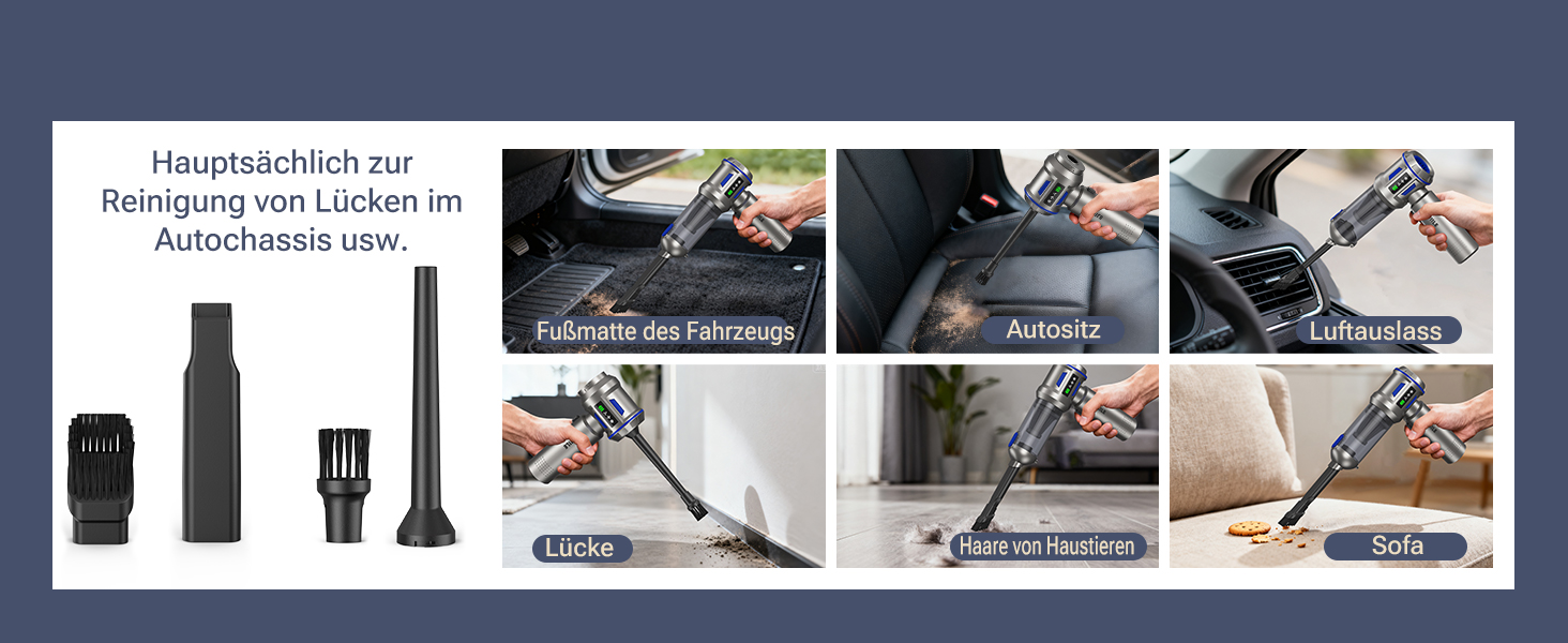 Акумуляторний ручний пилосос Yomile AD10 для авто та дому, 27000Па, 150Вт, бездротовий портативний міні-пилосос з функцією обдуву