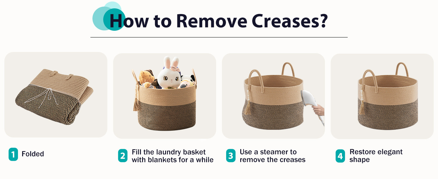 Кошик для білизни YOUDENOVA плетіний великий 65L, 50x33 см (жутовий & чорний)