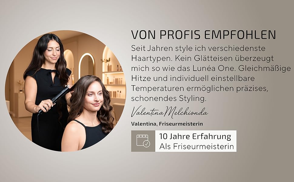 Праска для волосся Glätteisen – Тест-переможець 2025, 100 днів на тест, LCD-дисплей, швидке нагрівання (20 сек) для блискучого та гладкого волосся