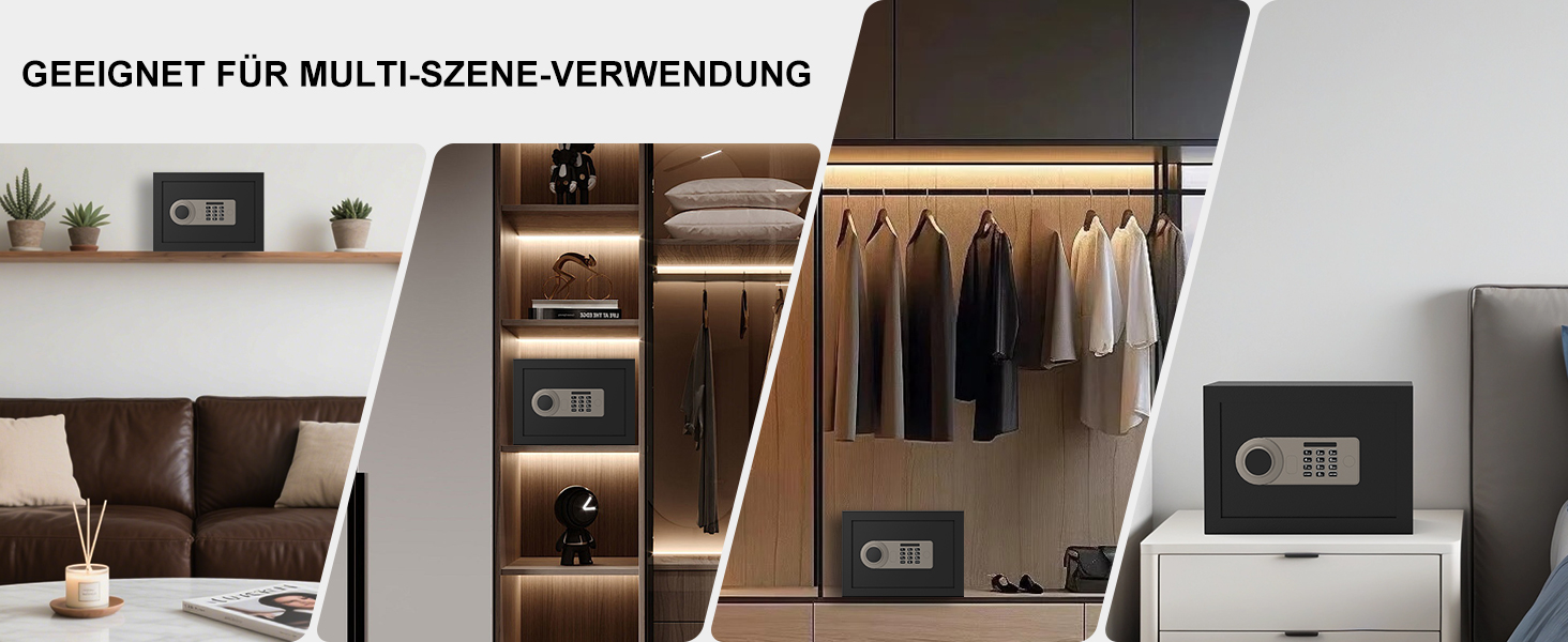 Сейф Diyife 16L з цифровим замком, сигналізацією та підсвіткою. Меблевий сейф з висувною полицею, з міцної сталі SPCC, 35x25x25 см, 2 ключі. Для дому, офісу, готелю.