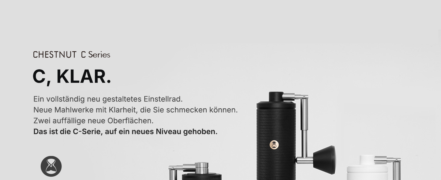 Кавомолка ручна TIMEMORE Chestnut Ganzmetall C5 Pro, чорна: керамічний жолоб, 25г, сталь