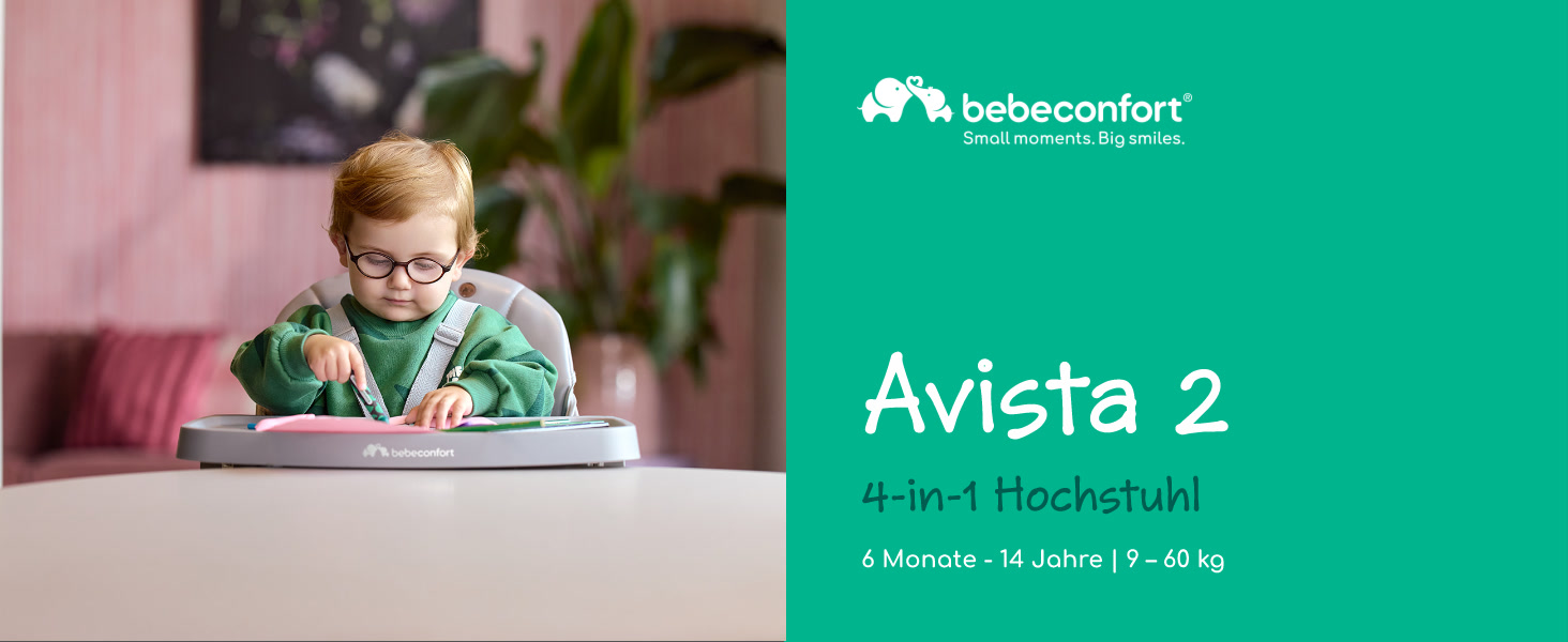 Дитячий стільчик Bebeconfort Avista 2, 4-в-1, 6 місяців - 14 років, сірий