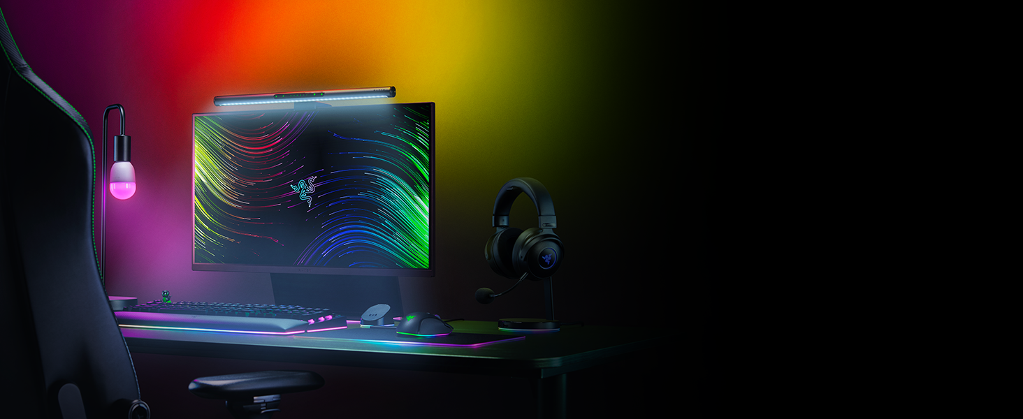 Razer Aether: Світлодіодна стрічка для монітора з RGB підсвічуванням - Чорний