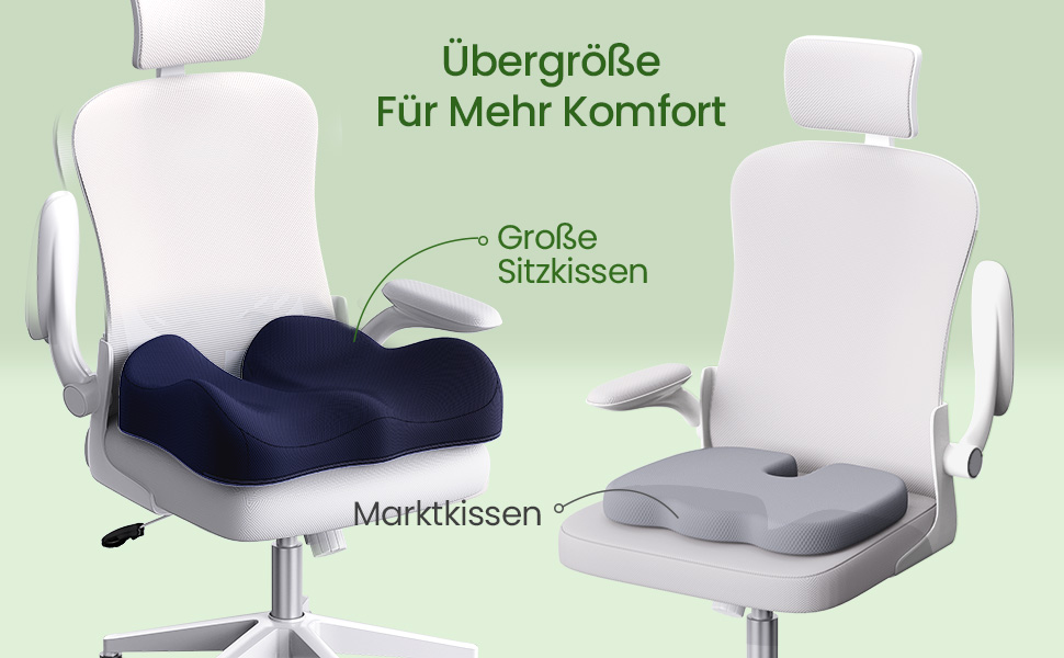 Подушка для сидіння з піни Memory Foam A-Pce: ортопедична подушка для офісного крісла, дому та авто (синя)
