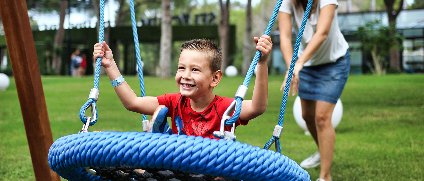 Дитяча гойдалка-гніздо COSTWAY, Ø 100 см, жовта - для дому та вулиці