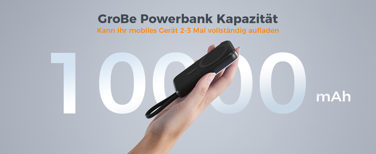 Порти, 20 Вт PD, USB-C, в т.ч. кабель Lightning, компактний, 10000mAh Magsafe, 4