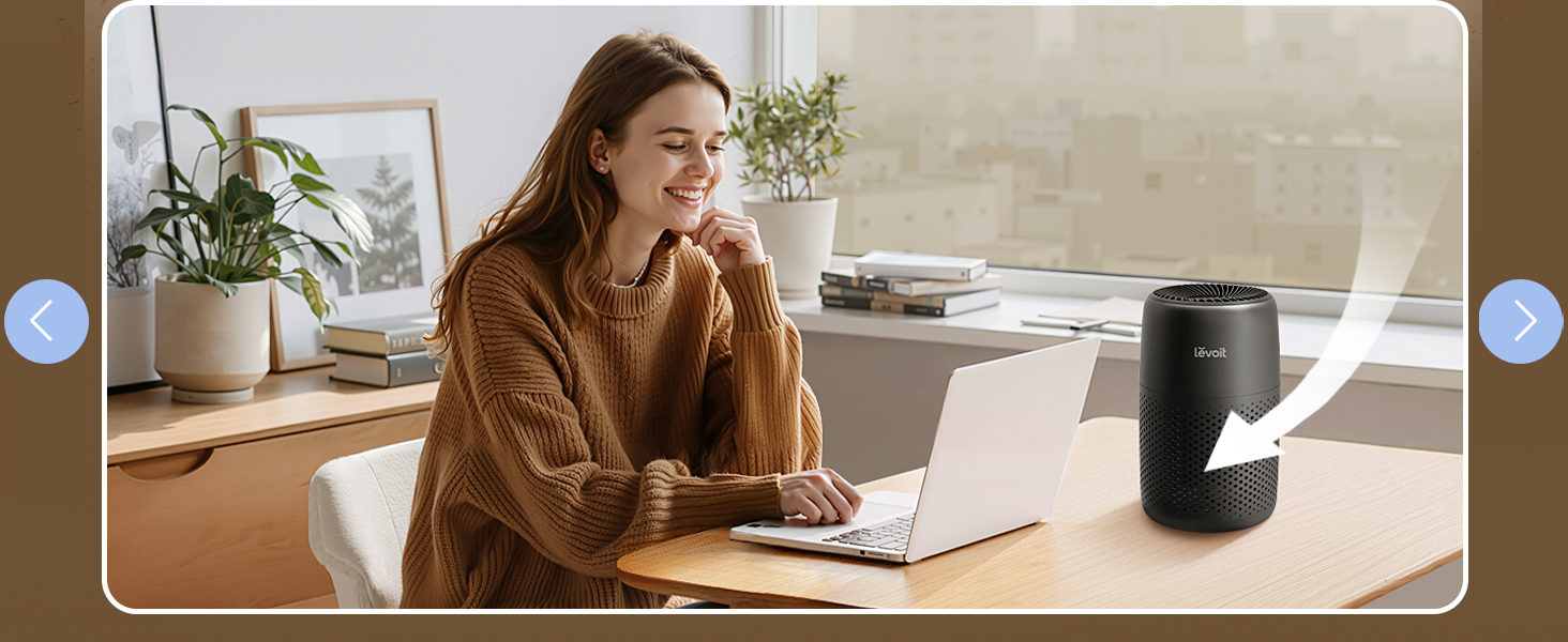 Повітряочисник LEVOIT Core Mini з ароматерапією, HEPA-фільтр, чорний