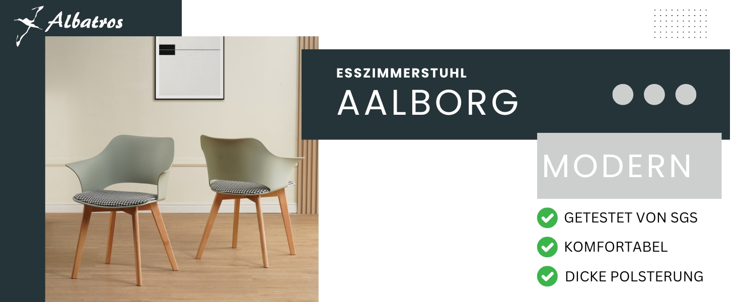 Набір з 4 стільців Albatros для їдальні Aalborg, білий - масивна букова ніжка, скандинавський ретро-дизайн, зручний стільчик-чаша. Елегантний кухонний стілець, стілець для їдальні до столу білий (зелений)