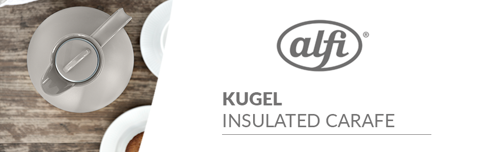 Термос Alfi Kugel 0.94л, Desert Grey Mat - дизайнерський термос з нержавіючої сталі, BPA-free