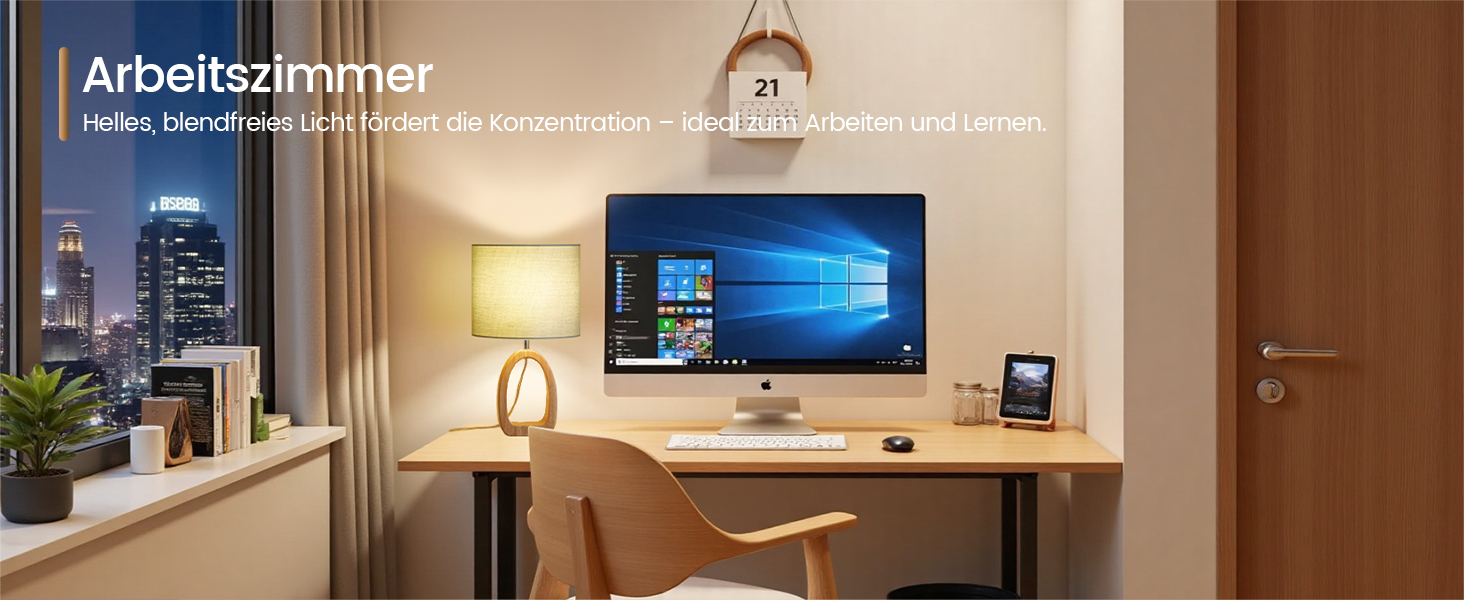 Дерев'яна настільна лампа GOEBLESON для спальні, вітальні, готелю. Сучасний дизайн, тепле світло 2700K, E27, подарунок. Модель ZME07TLD05N1 (кільцеподібна)