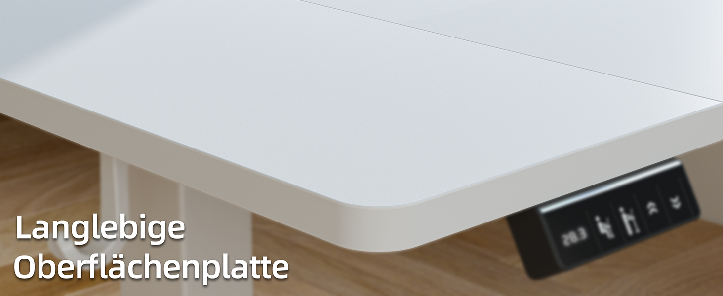 Електричний регульований стіл BEXEVUE 120x60 см, білий. Стіл для роботи, стоячи/сидячи з 2 функціями пам'яті. Комп'ютерний стіл