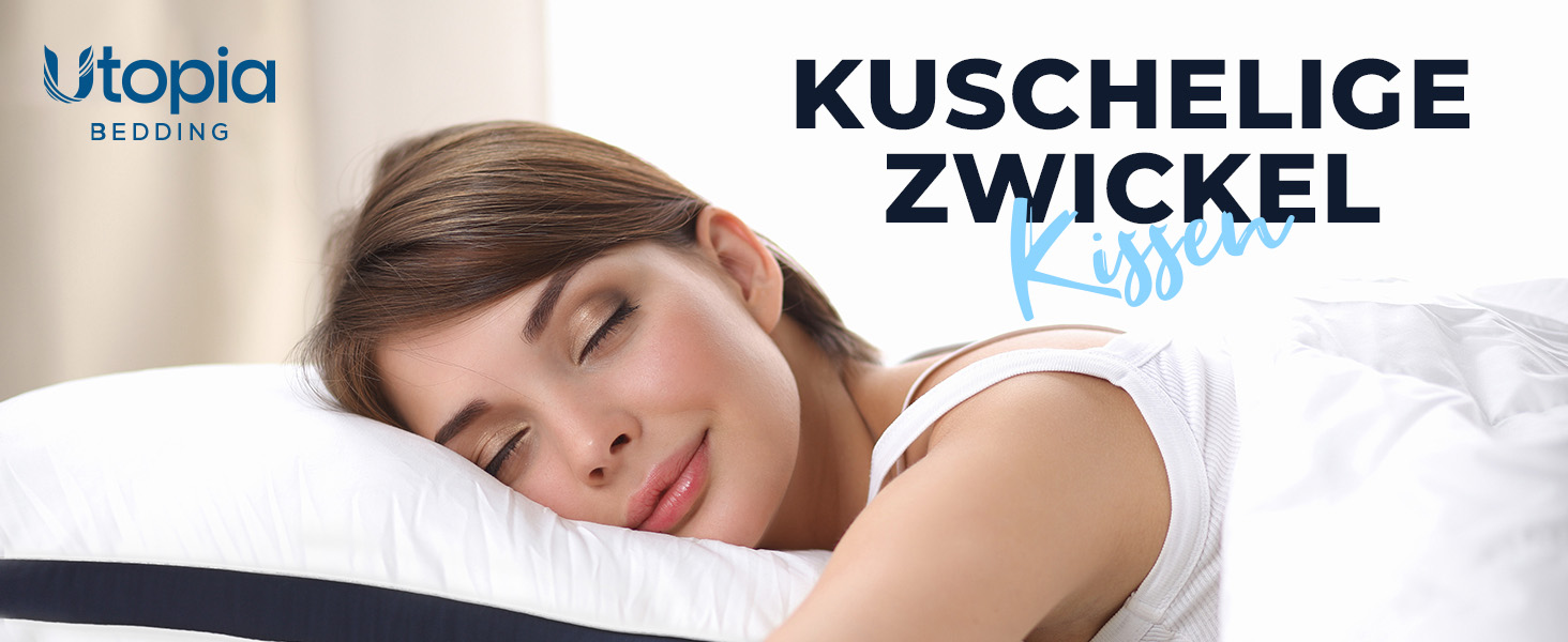 Набір подушок для сну Utopia Bedding, 40x80 см, дихаючі гіпоалергенні подушки, темно-синій колір (2 шт.)