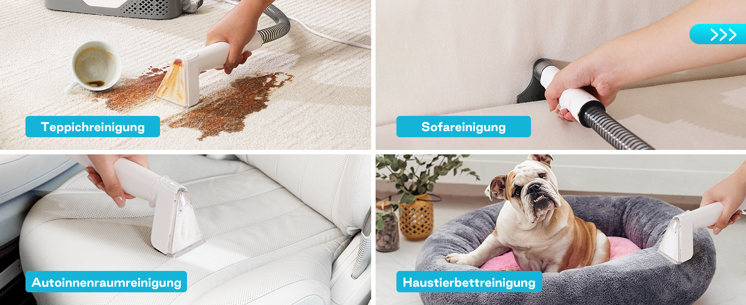 Апарат для чищення м'яких меблів та килимів: потужний волого-пилосос 600W з самоочищенням, об'єм бака 2.3л, 16KPa, для диванів, килимів та меблів.