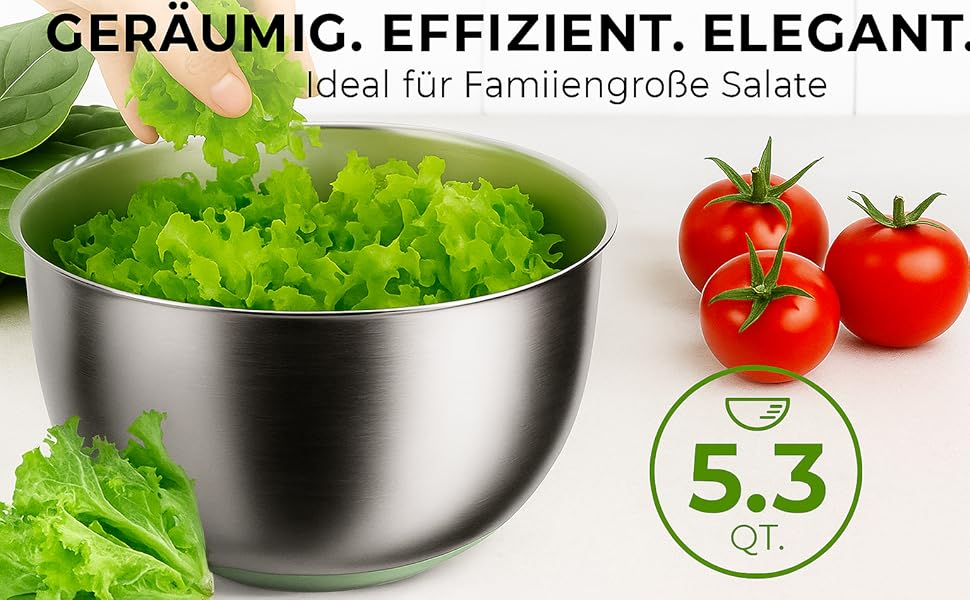 Салатниця-швидкоосушувач, 5 літрів, пластик, BPA-free