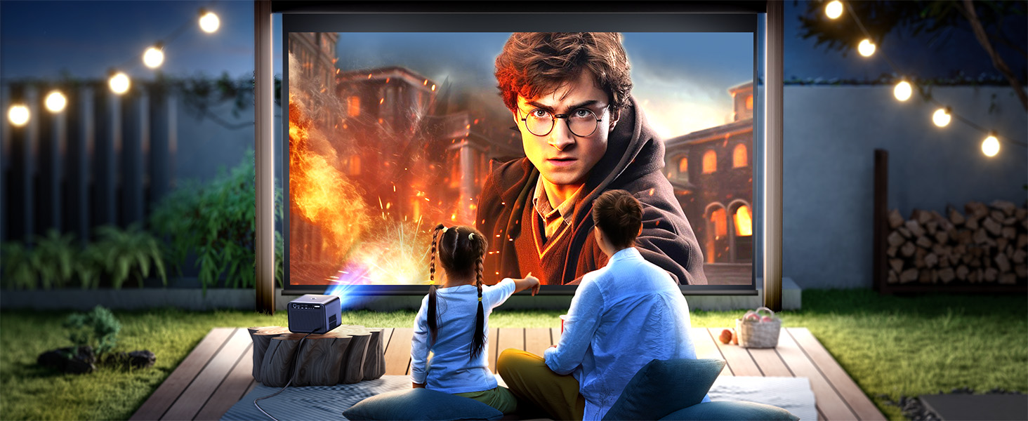 Beamer 4K з автофокусом та корекцією трапеції: проєктор для домашнього кінотеатру та перегляду з телефону (1080p, WiFi6, Bluetooth, Dolby Audio)