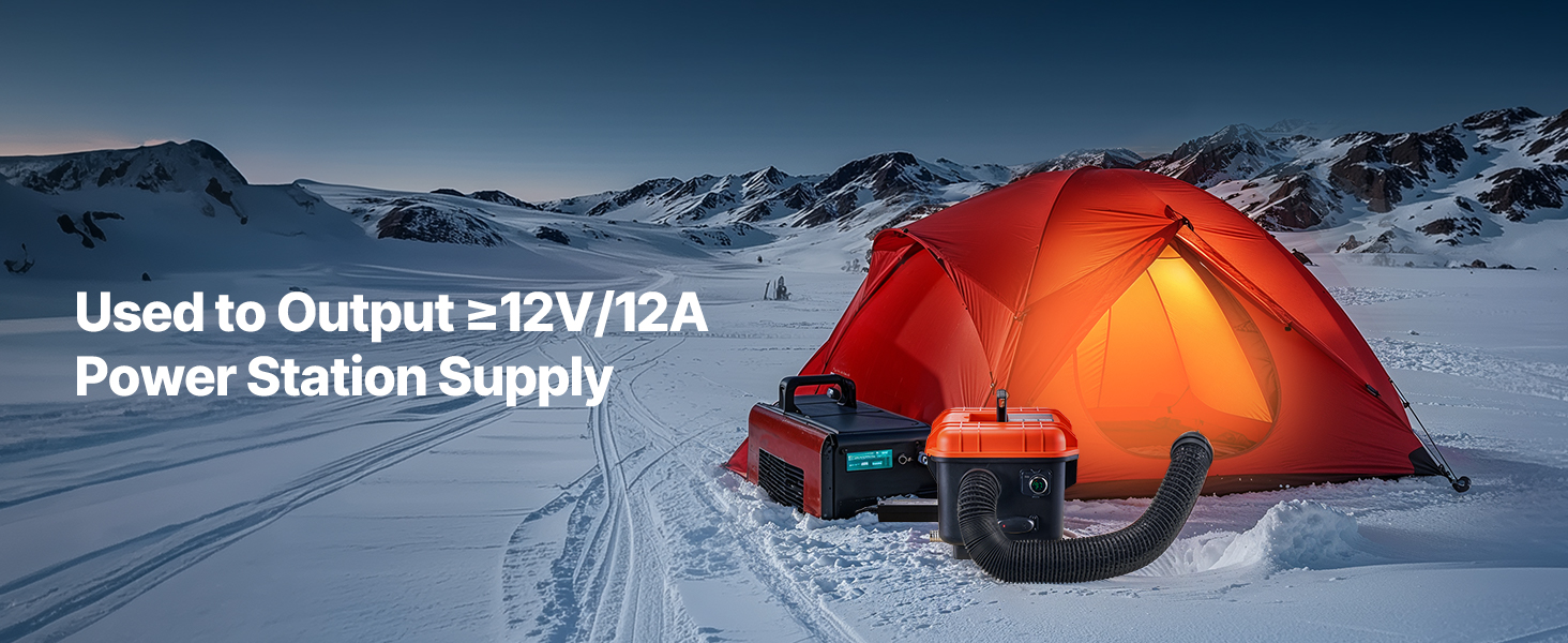 Дизельний обігрівач VEVOR 8 кВт, 12/24 В, портативний, з пультом ДУ та LCD, для вантажівок/кемперів, оранжевий