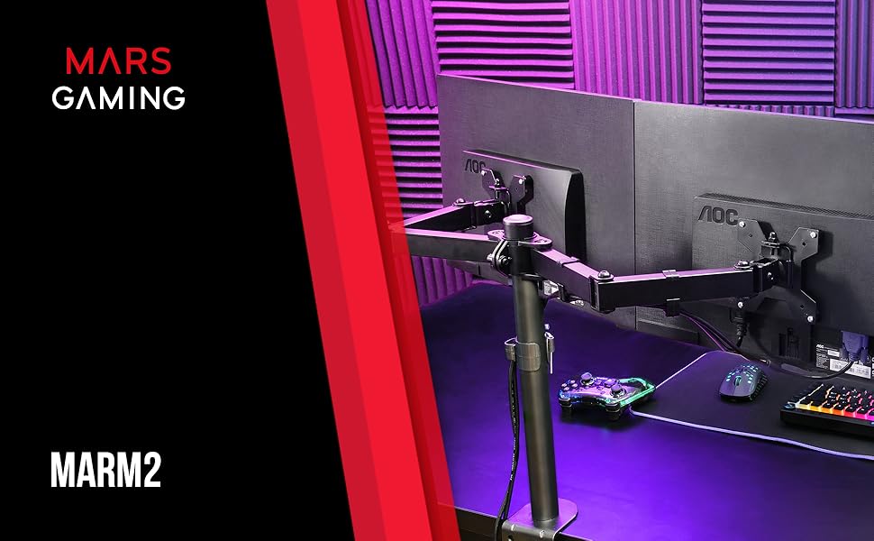 Кріплення для монітора Mars Gaming MARM1 білий, для моніторів до 32