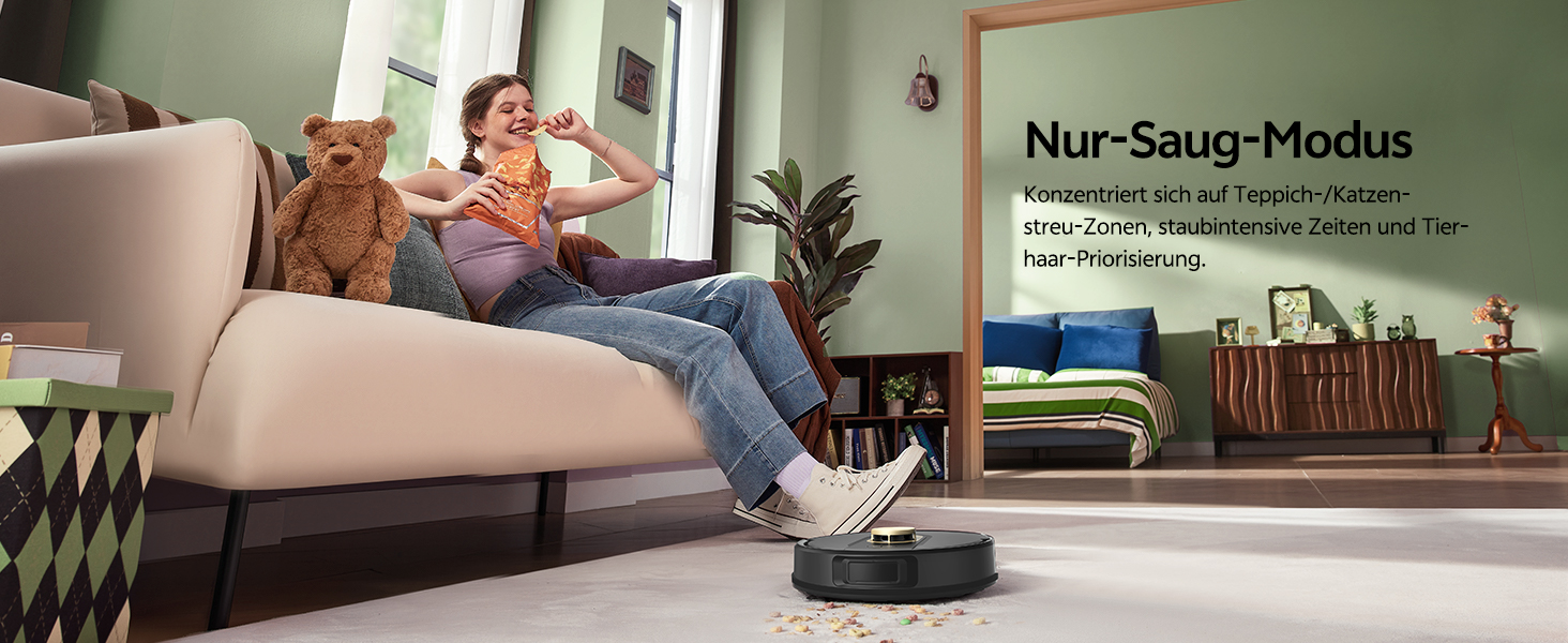 Робот-пилосос Vexilar з функцією миття підлоги, 8000Pa, LiDAR-навігація, 5 карт, 180 хв роботи, 50dB, керування через додаток та голосовий помічник, для твердих поверхонь та килимів, золотий