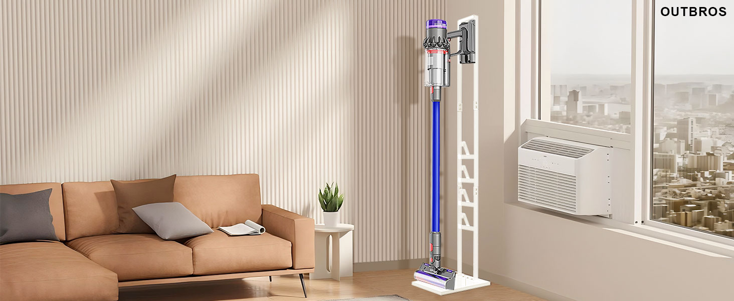 Підставка для пилососа OUTBROS для Dyson Gen5-V6, підлоговий кронштейн для ручного пилососа (білий)