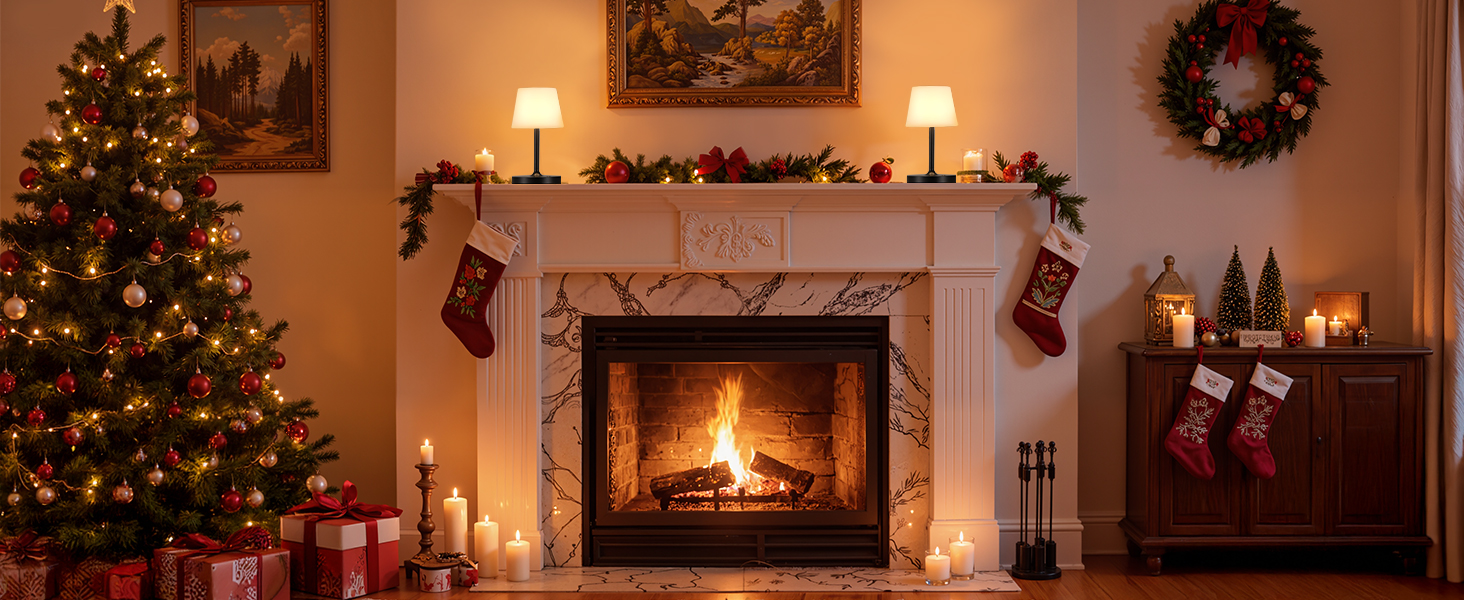 LED настільна лампа бездротова, торшер з сенсорним керуванням, регульоване освітлення, функція пам'яті, чорний колір