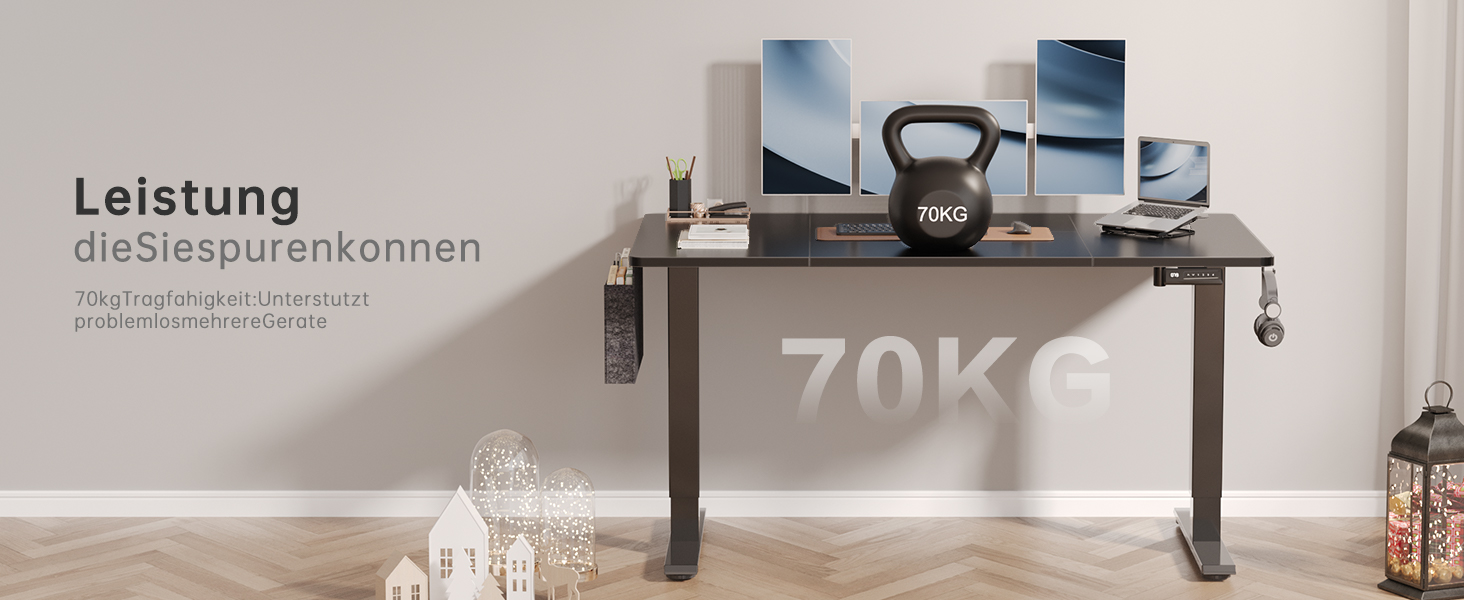 Електричний підйомний стіл Airfish 180x80 см, регульований письмовий стіл для офісу та дому з функцією пам'яті на 4 рівні та сумкою для зберігання, чорний