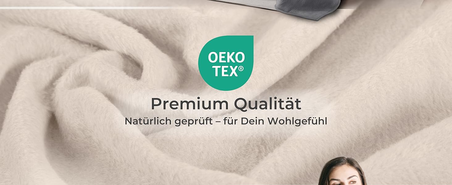 Плед LAYENBURG Premium з бавовни 150x200 см, Oeko-Tex 100, бавовняний, м'який плед для дому, на диван, софу (Taupe)