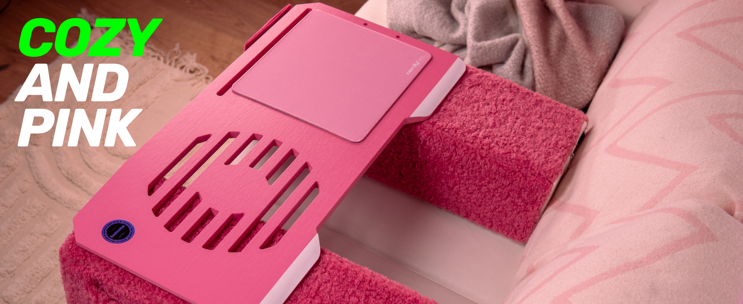 Couchmaster CYWORX: ергономічний стіл для ноутбука на диван, софу чи ліжко (рожевий)