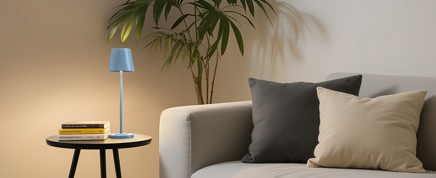 LED настільна лампа GOODEA бездротова з регулюванням висоти, 5500mAh, 3 кольори, диммування, вологостійка, з сенсорним керуванням, алюміній, 2 шт. для дому та саду