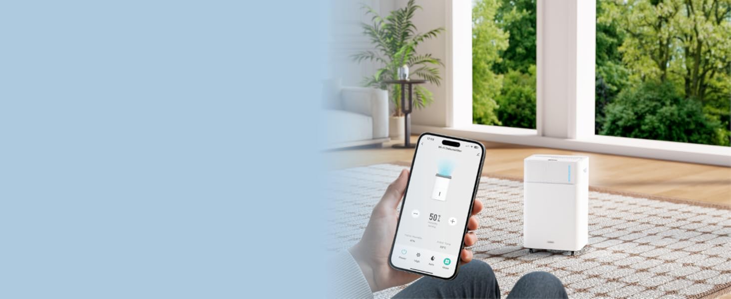 Електричний осушувач повітря VonHaus 12L/24h - для підвалу, кімнат до 125м³/20м², з таймером та функцією сну, проти вологи та плісняви