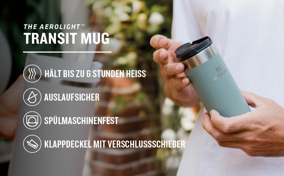 Термокружка Stanley Aerolight Transit 470 мл Rose Quartz - Збереження тепла 6 годин, сумісна з автотримачами