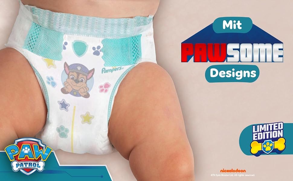 Підгузки Pampers Baby-Dry Paw Patrol Edition розмір 5 (11-16 кг), 186 шт, захист від протікань