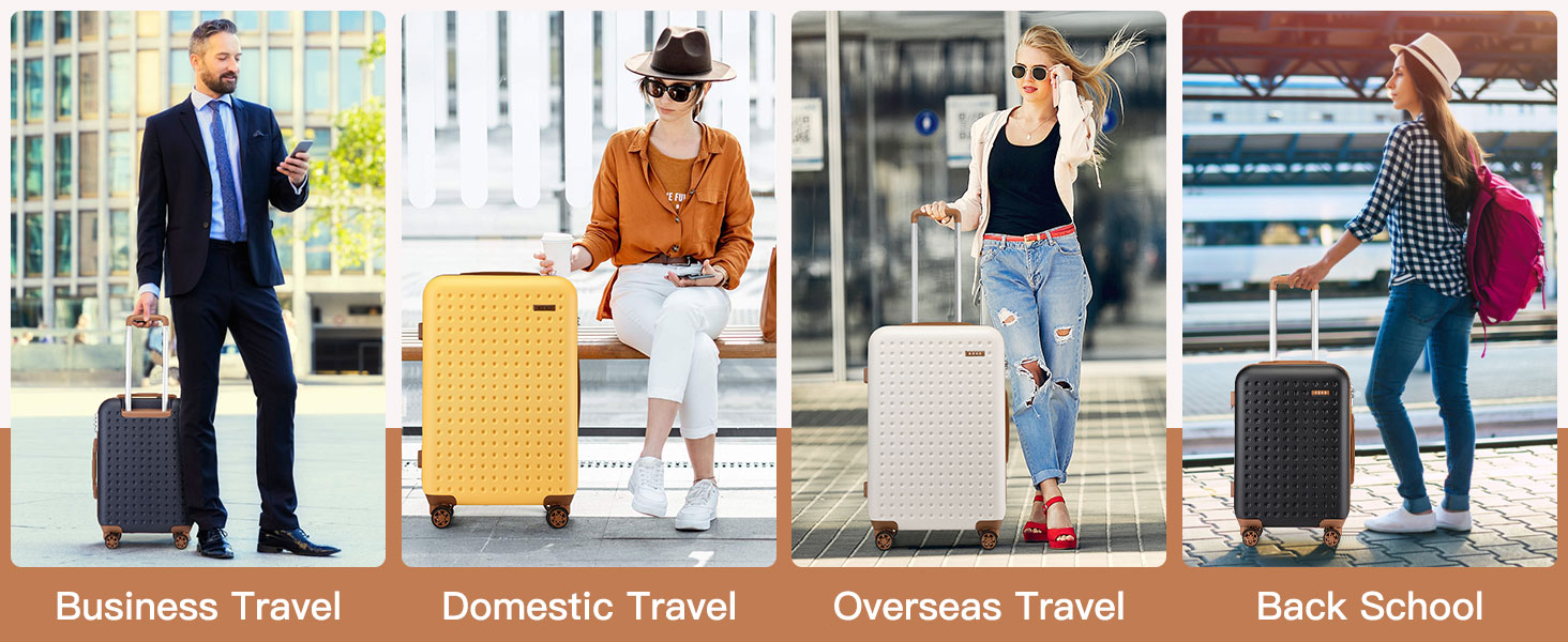 Валіза KONO з ABS пластику, 75 x 48 x 29 см, білий, з TSA замком