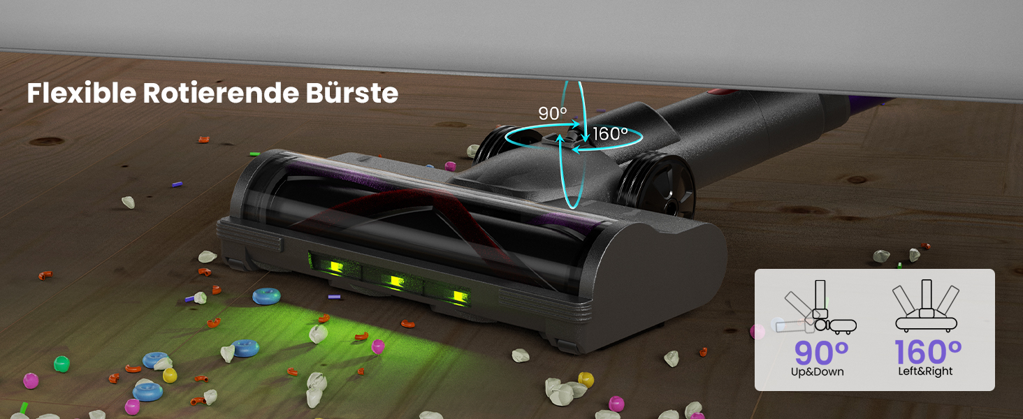 Бездротовий пилосос Circlio Akku 600W з акумулятором, 58000Pa, 75 хв, з насадкою FurTornado™ Mini та станцією для зарядки, гнучкий згин, самостійна підставка, для килима, твердої підлоги, шерсті тварин, щітка NOVAX T80 Flex для видалення кліщів