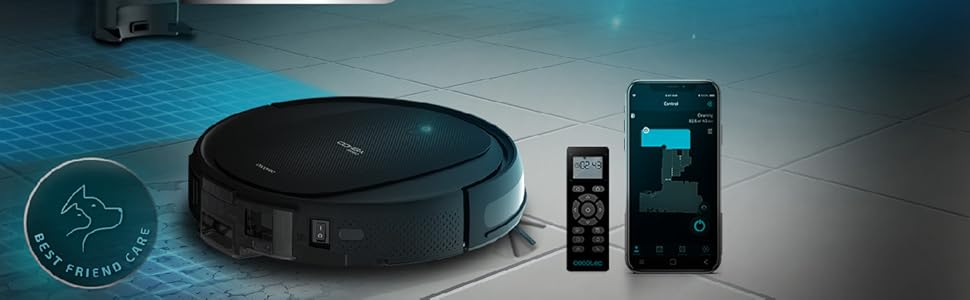 Пылесос робот Cecotec Conga Perfect & Clean Connected Titanium, 2100 Па, 160 хв, 10 режимів, Jalisco, Чорний