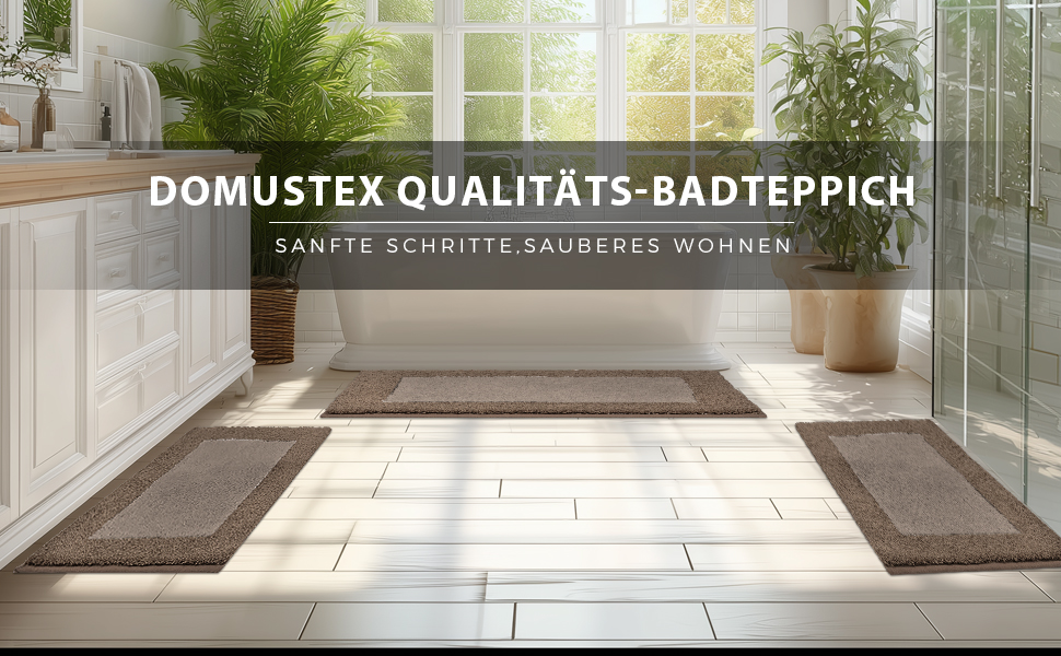 Килимок для ванної кімнати 60 x 150 см, неслизький, миючий, для душу, ванни та підлоги - сіро-коричневий