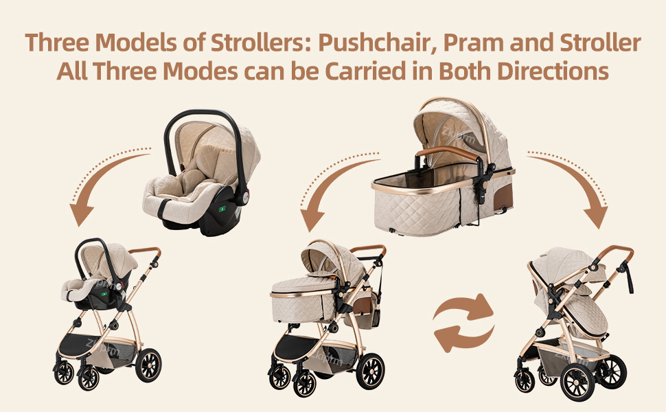 Дитяча коляска 3 в 1 Kinderwagen SK20-Schwarz: система подорожей, автокрісло, прогулянкова коляска, комбінована, з дощем, москітна сітка, алюмінієвий каркас, для дітей 0-4 роки