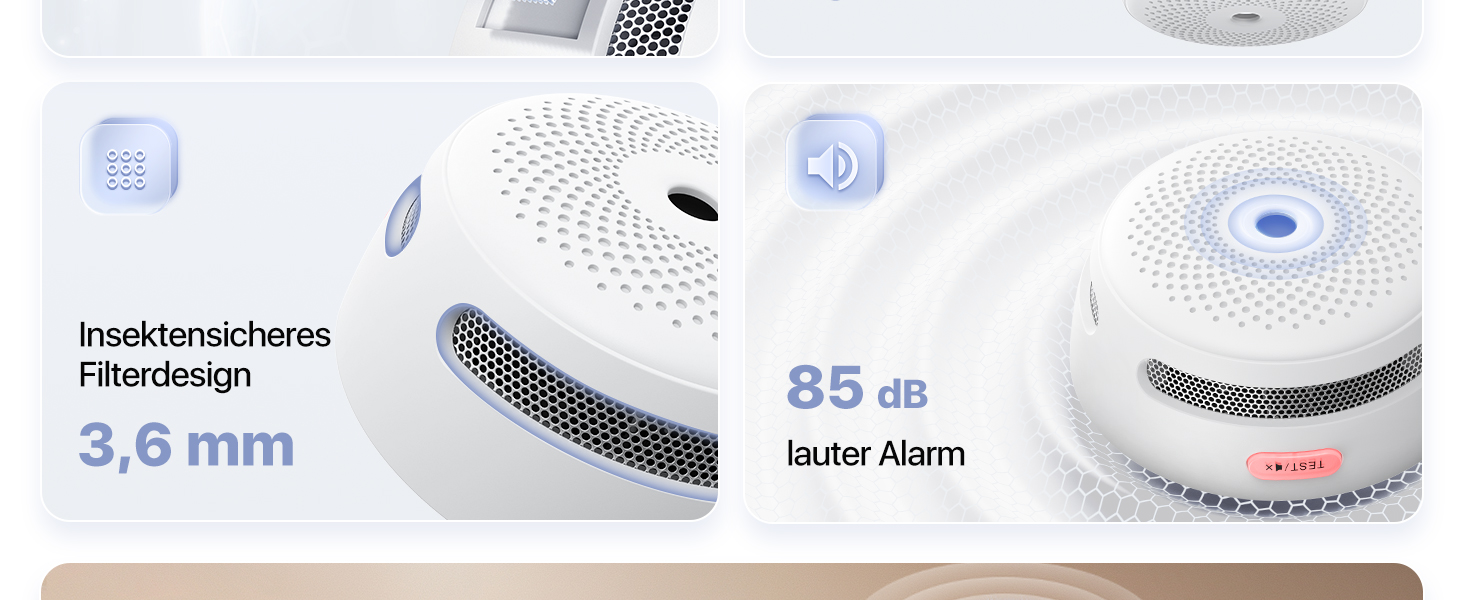 X-Sense Детектор диму автономний 10 років батарея, не сумісний з базовою станцією, міні-пожежовиявлювач, 6 шт.