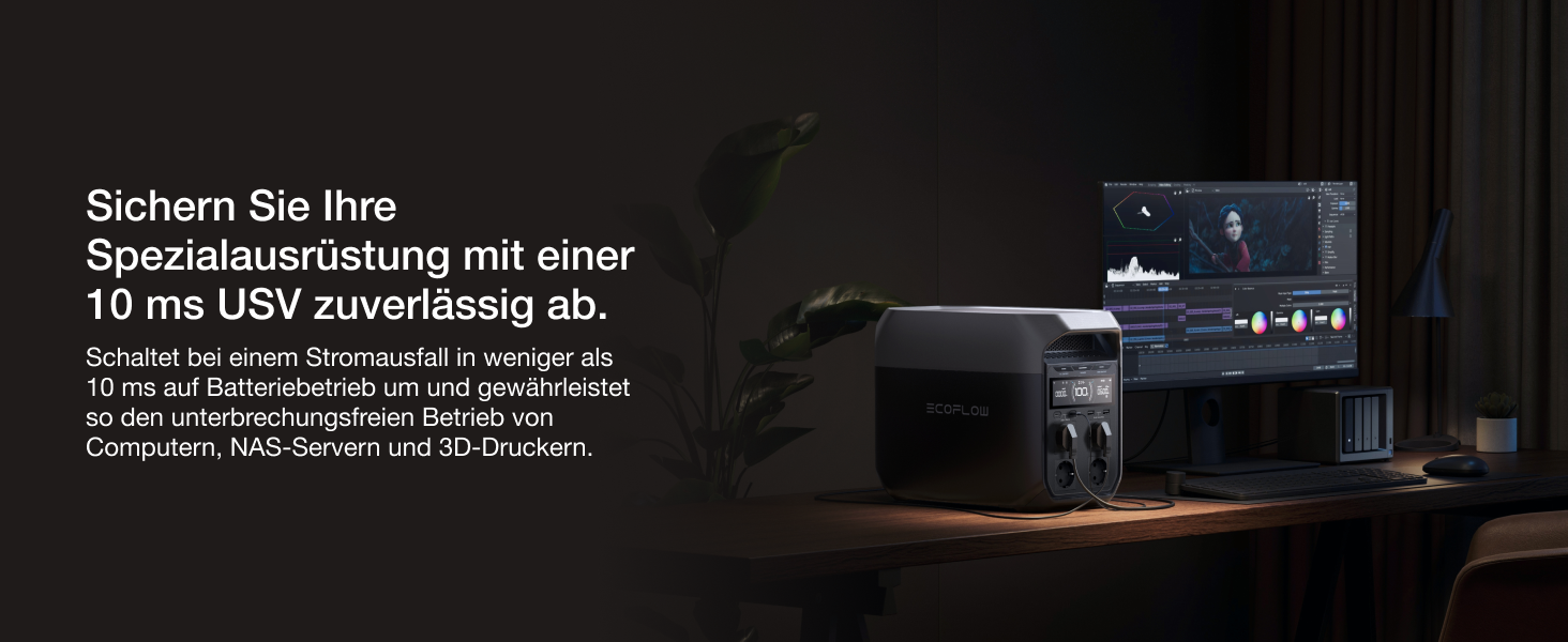 EcoFlow Delta 3: Портативна електростанція 1024Wh, сонячний генератор, розширюється до 5kWh, для дому, кемпінгу та подорожей (Generalüberholt)