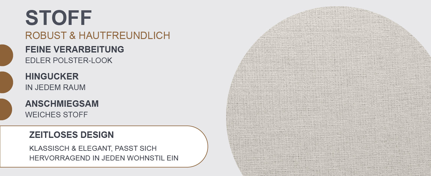 Стілець для їдальні GOLDFAN (4 шт.) з льоновим покриттям, сірий (бежевий). Сучасний кухонний стілець, м'який, з металевими ніжками. Підходить для вітальні та кухні.