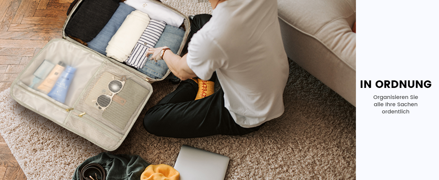 Рюкзак LOVEVOOK для ручної поклажі літака, жіночий водонепроникний рюкзак для подорожей з відділенням для взуття, 17-дюймовий рюкзак для ноутбука, 40L, 45x36x20, ручна поклажа, чорний + бежевий + каштановий