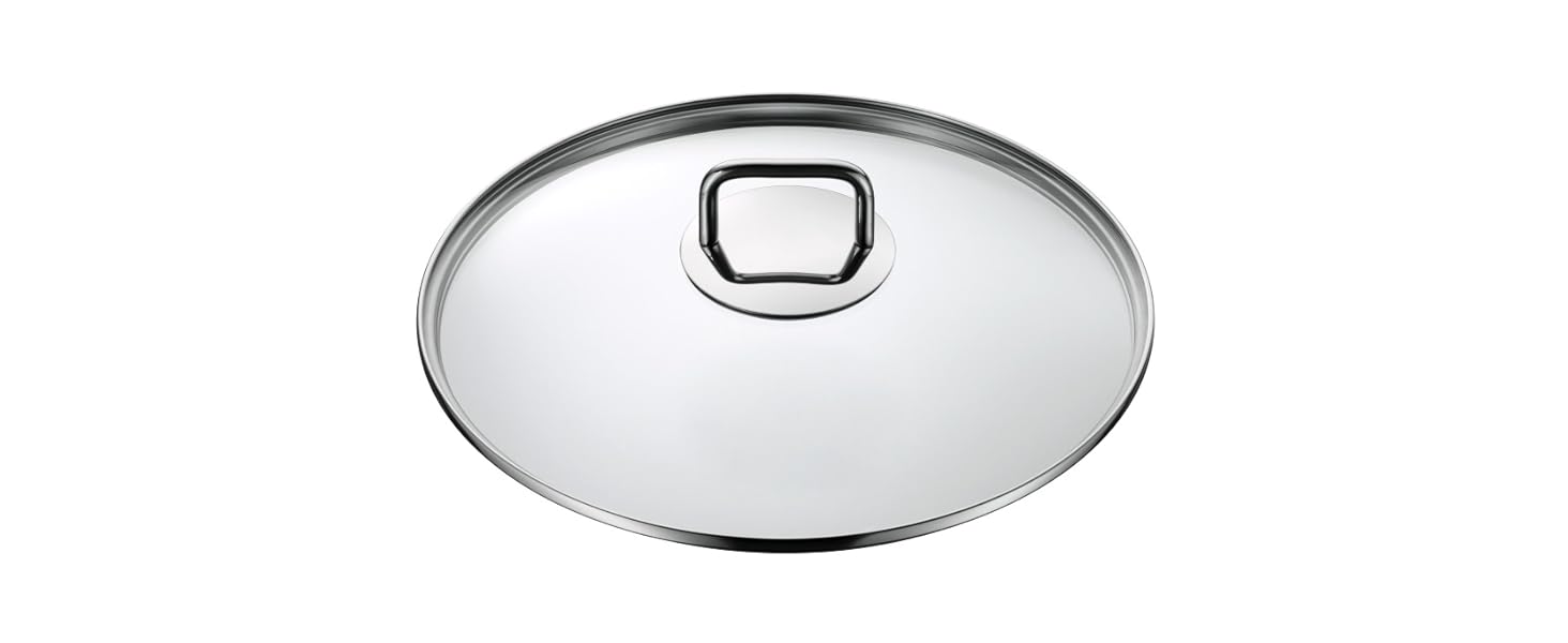 Сковорода WMF Schmorpfanne 28 см з високим бортиком, каструля-жаровня Induktion, сковорода з кришкою 5.0л, Cromargan нержавіюча сталь з покриттям, для духовки, антипригарне покриття, високий бортик