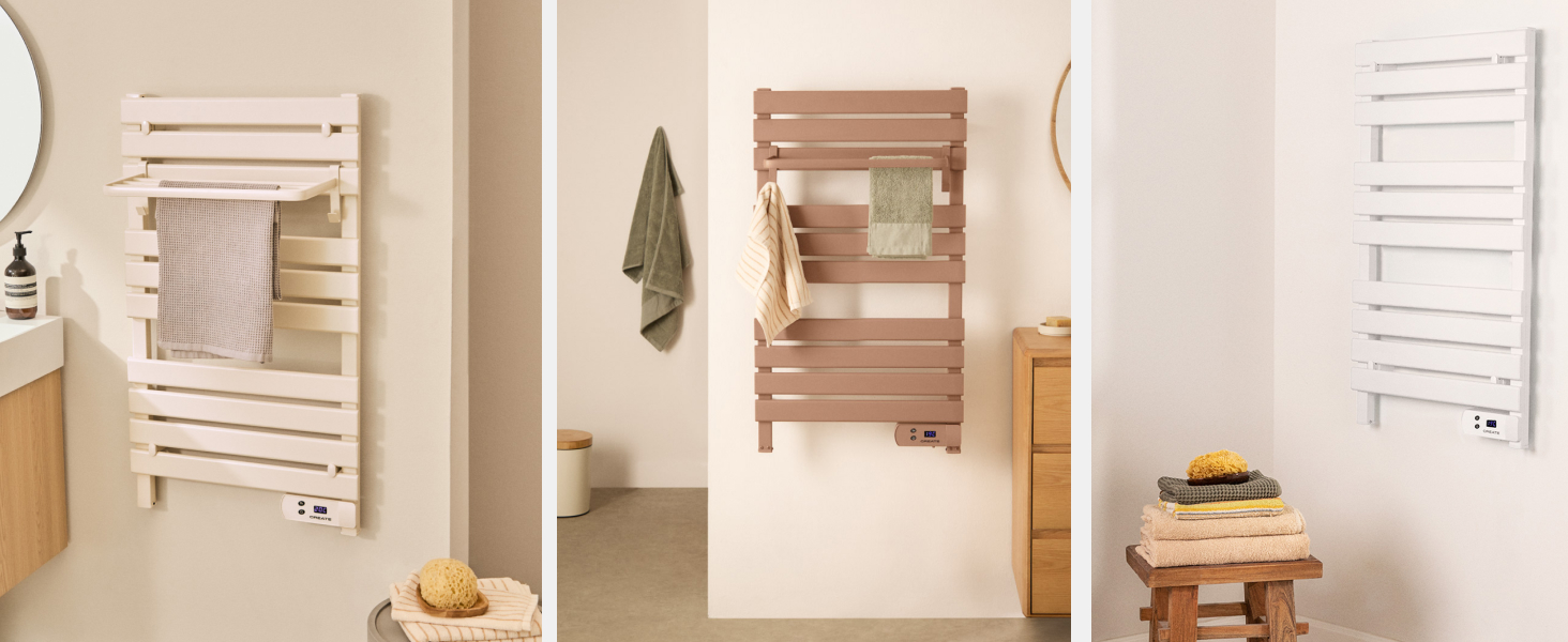 Електричний рушникосушарка CREATE / WARM 500W, чорний, з ніжками, 103x55x5 см, термостат, низьке споживання