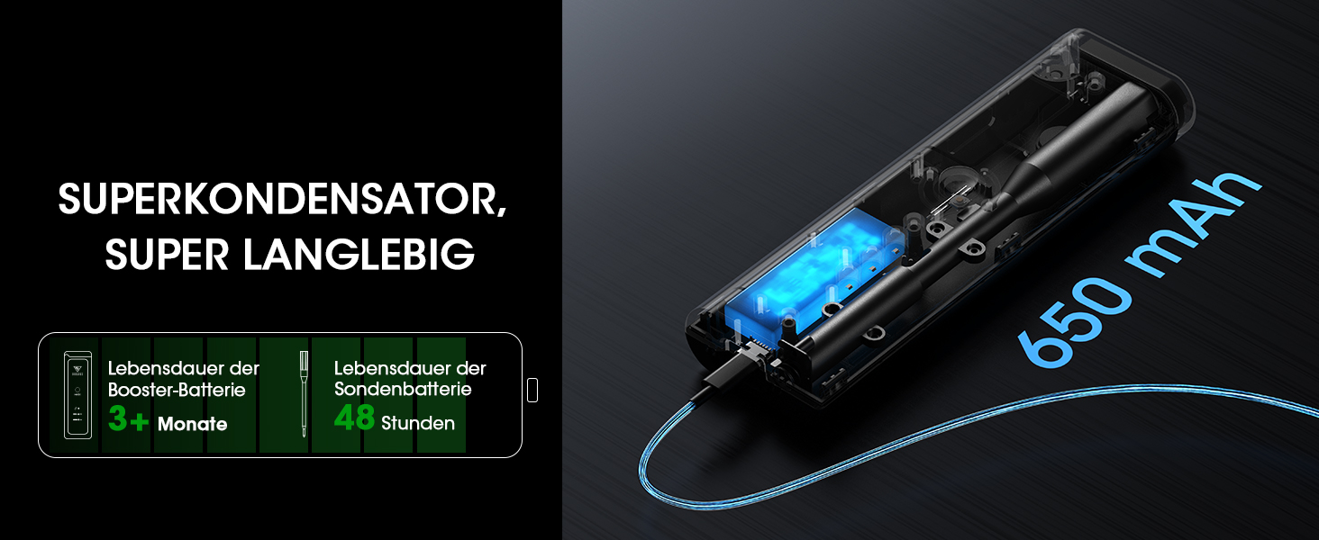 Беспроводной термометр для мяса DOQAUS 158m Bluetooth, IPX7, для гриля, духовки, мангала, аэрофритюрниці, чорний