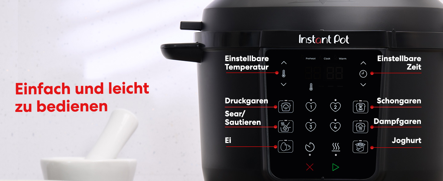 Instant Pot Plus 9-в-1: мультикочер, сковорода, рисоварка, йогуртниця, 5.7 л, нержавіюча сталь