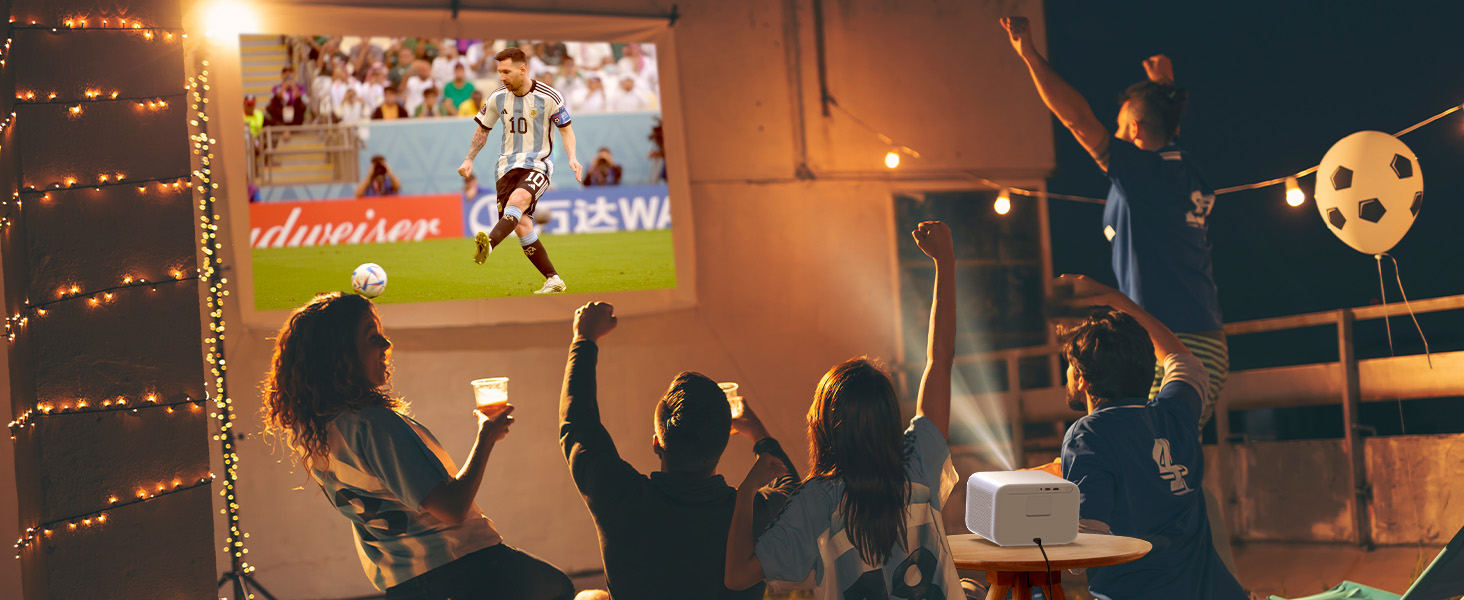 Проектор Yaber L2s: 1080p Full HD, WiFi 6, Bluetooth 5.1, Автофокус, для Дому та Кімнати, сумісний з ТВ приставками