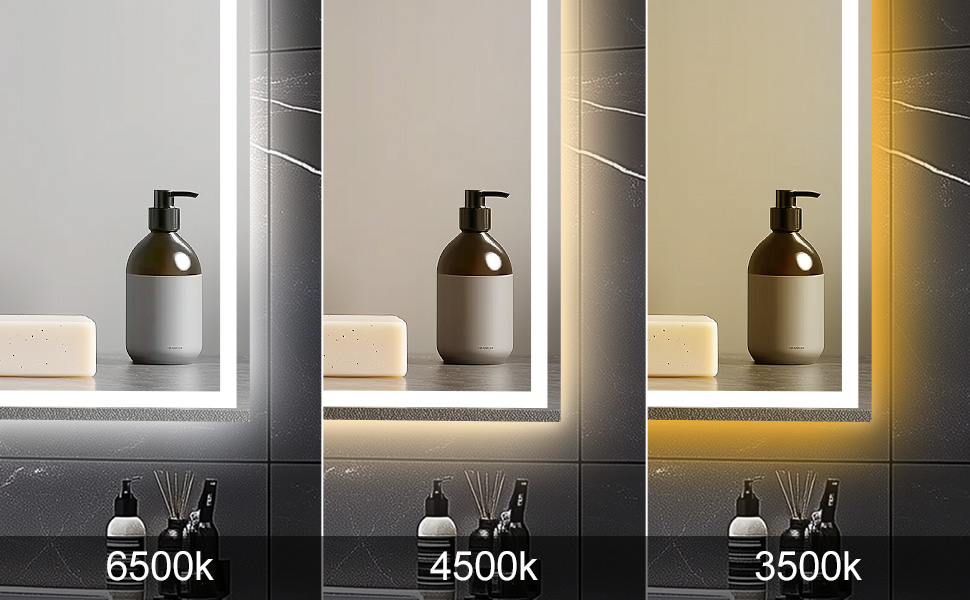 Дзеркало для ванної кімнати зі світлодіодним підсвічуванням 50x70 см, дзеркало з сенсорним вимикачем, Bluetooth (80x60 см)