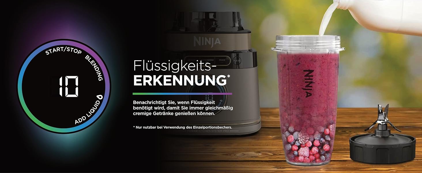 Блендер-чопер Ninja 3-в-1 Detect Power Pro (1200W), чорний, Stone Gold, TB401EUSTGD