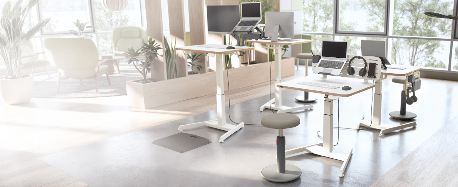 Регульований стіл Leitz Ergo Compact 80x60 см, білий - електричний, для офісу та дому, до 80 кг, з нагадуванням про зміну положення